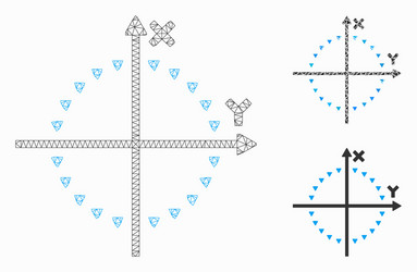 dotted circle plot mesh 2d model vector image