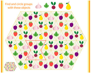 logic game for children find and divide vector image