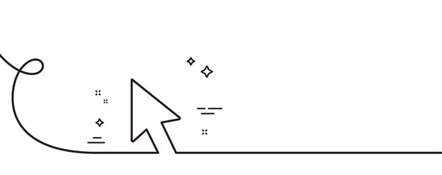 mouse cursor line icon click action sign vector image