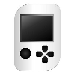 Portable game console icon cartoon vector