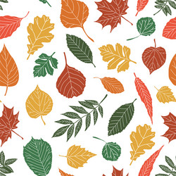 seamless pattern with leaf abstract texture vector image