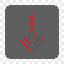 send down rounded square button vector image