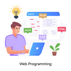 web programming vector image