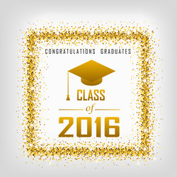 a graduating class in 2016 graphics elements vector image