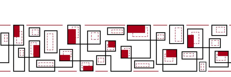 border of intersecting rectangles and lines vector image