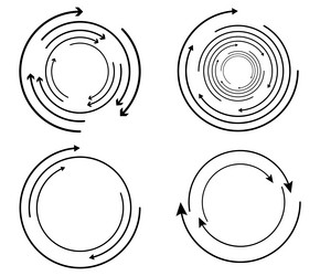 Random circular cycle arrow element spiral vector