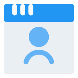 web page displaying over a browser window vector image