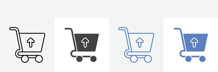 cart icon set use for web vector image