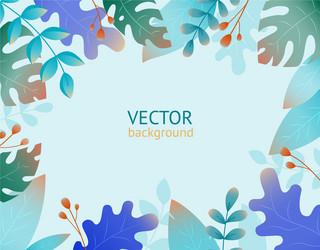 collection with plant flat jungle print template Vector Image