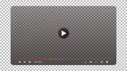 Video player template interface transparent screen