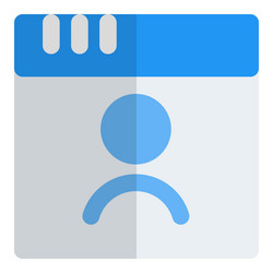 web page displaying over a browser window vector image