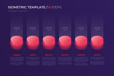 design with isometric elements template vector image