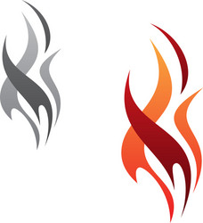 Tribal Flame Icon - Minimalist Fire Vector Image