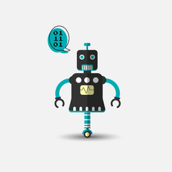 Retro Robot Icon - Chatbot Style vector