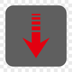 send down rounded square button vector image