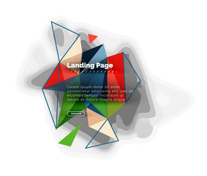 triangular design abstract background landing vector image