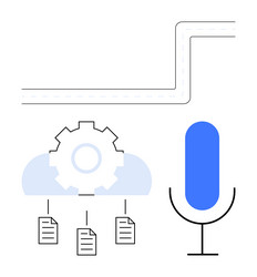 cloud data processing with workflow automation vector image