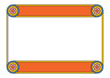 design square frame retro with line unique vector image