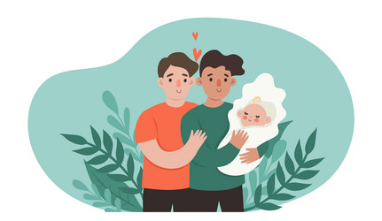 Baby on father s shoulders isolate white Vector Image