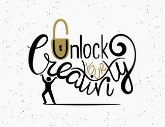 unlock your creativity vector