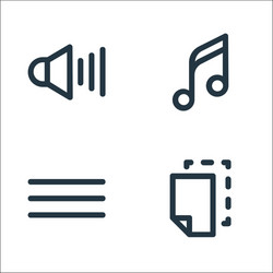 User interface line icons linear set quality vector