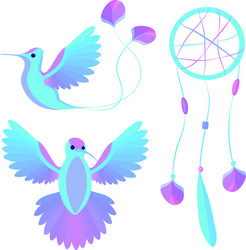 Crystal hummingbird Royalty Free Vector Image - VectorStock