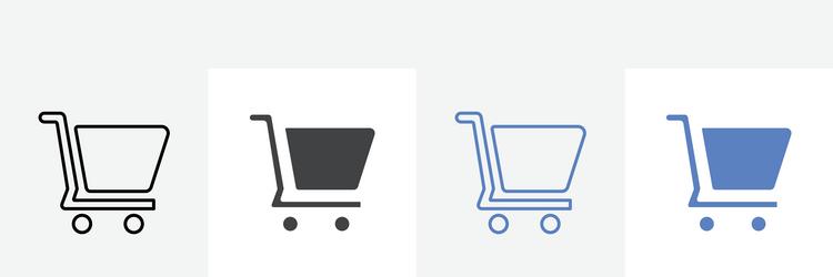 cart icon set use for web vector image
