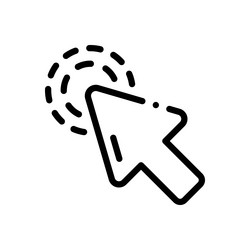 double click icon thin linear style design vector image