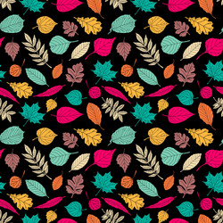 Seamless pattern with leaf abstract texture vector