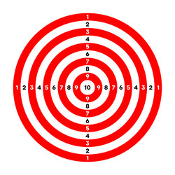 shooting range paper target with divisions marks vector image
