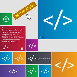 code sign icon programming language symbol set vector image