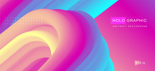 Gradient abstract 3d fluid background vector