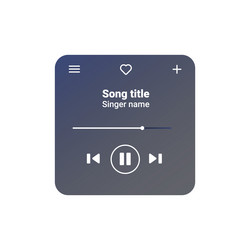 gradient music player ui for easy song vector image