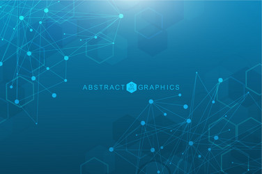 science network pattern connecting lines and dots vector image