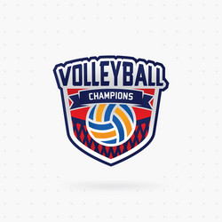 Volleyball Championship Badge Vector Image