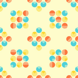 Abstract seamless pattern with geometrical objects vector