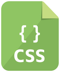 Css icon major programming language color vector