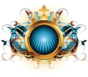 Ornamental shield with wings Royalty Free Vector Image