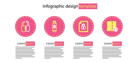 set line document and lock server security vector image
