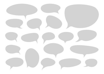 Set of talk bubbles comix style design element vector