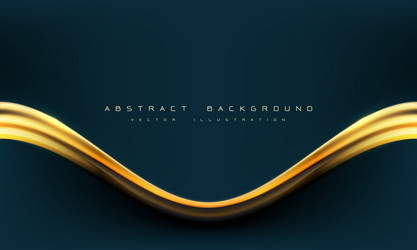 Abstract Gold Line Swirl vector image