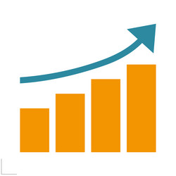 chart icon bar graph can be used for mobile apps vector image