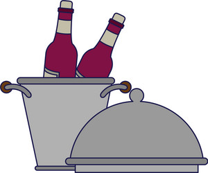 desk computer with keyboard and mouse topview vector image