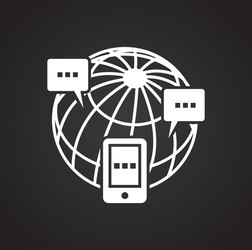 globe related icon on background for graphic vector image
