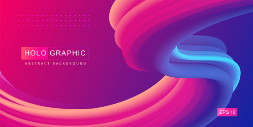 gradient abstract 3d fluid background vector image