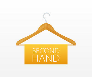 second hand shop template for logo stock vector image