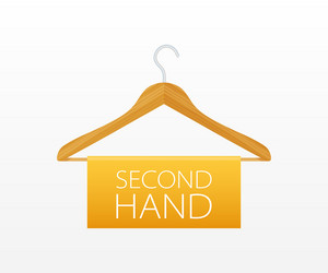 second hand shop template for logo stock vector