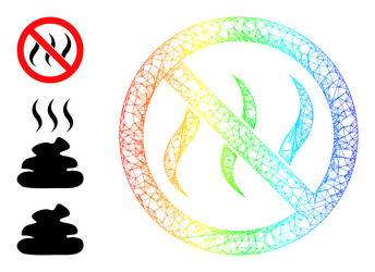 Spectrum gradient net mesh no smell icon vector