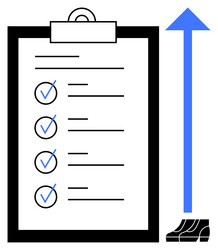 task checklist on clipboard with checkmarks next vector image