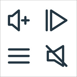 User interface line icons linear set quality vector